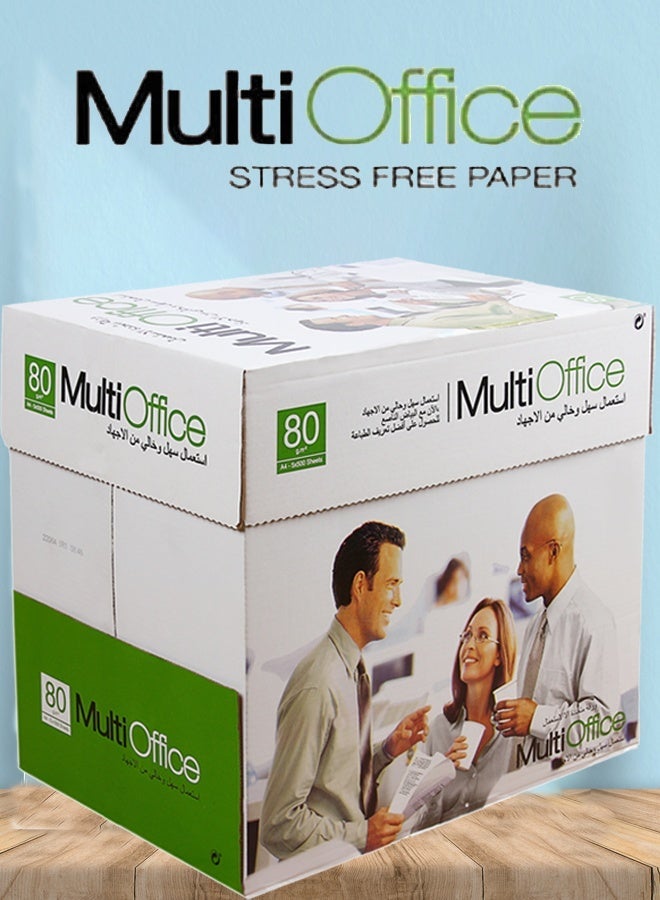 Multi Office A4 Printing Paper – 80 GSM | Premium Quality, Box of 5 Reams - Image 1